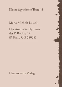 Abbildung von Luiselli | Der Amun-Re Hymnus des P. Boulaq 17 (P. Kairo CG 58038) | 1. Auflage | 2004 | 14 | beck-shop.de