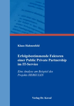 Abbildung von Hahnenfeld | Erfolgsbestimmende Faktoren einer Public Private Partnership im IT-Service | 1. Auflage | 2017 | 199 | beck-shop.de