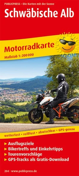 Abbildung von Motorradkarte Schwäbische Alb 1 : 200 000 | 5. Auflage | 2020 | beck-shop.de
