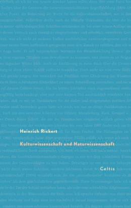 Abbildung von Rickert, H: Kulturwissenschaft und Naturwissenschaft | 1. Auflage | | beck-shop.de