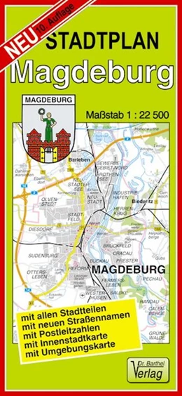 Abbildung von Stadtplan Magdeburg 1 : 22 500 | 10. Auflage | 2017 | beck-shop.de