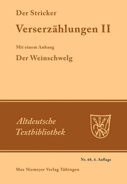 Abbildung von Stricker / Fischer | Verserzählungen II | 4. Auflage | 2016 | beck-shop.de