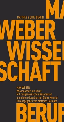 Abbildung von Weber / Bormuth | Wissenschaft als Beruf | 1. Auflage | 2017 | beck-shop.de