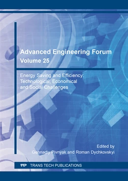 Abbildung von Pivnyak / Dychkovskyi | Advanced Engineering Forum Vol. 25 | 1. Auflage | 2017 | beck-shop.de