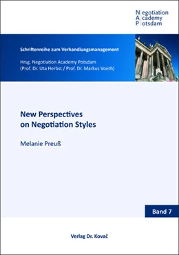 Abbildung von Preuß | New Perspectives on Negotiation Styles | 1. Auflage | 2018 | 7 | beck-shop.de