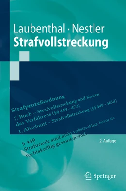 Abbildung von Nestler / Laubenthal | Strafvollstreckung | 2. Auflage | 2018 | beck-shop.de