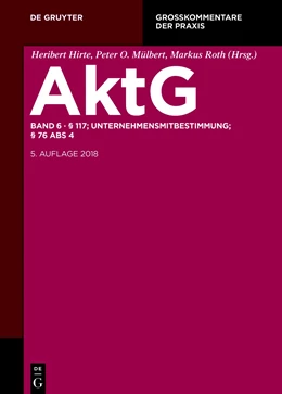 Abbildung von Kort / Oetker | Aktiengesetz: AktG, Band 6: § 117; MitbestR; Nachtrag § 76 Abs 4 | 5. Auflage | 2018 | beck-shop.de