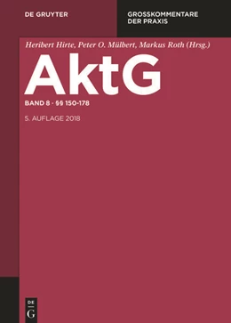 Abbildung von Vetter / Langenbucher | Aktiengesetz: AktG, Band 8: §§ 150-178 | 5. Auflage | 2018 | beck-shop.de