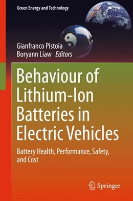 Abbildung von Pistoia / Liaw | Behaviour of Lithium-Ion Batteries in Electric Vehicles | 1. Auflage | 2018 | beck-shop.de