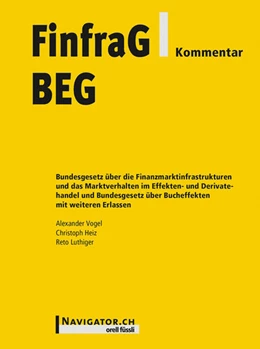 Abbildung von Vogel / Luthiger | FinfraG/BEG Kommentar | 1. Auflage | 2019 | beck-shop.de