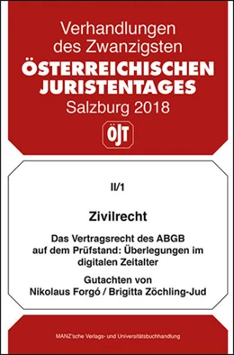 Abbildung von Forgo / Zöchling-Jud | Zivilrecht Das Vertragsrecht des ABGB auf dem Prüfstand | 1. Auflage | 2018 | beck-shop.de