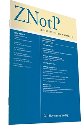 Abbildung von ZNotP • Zeitschrift für die Notarpraxis | 22. Auflage | 2024 | beck-shop.de