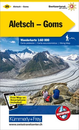 Abbildung von KuF Schweiz Wanderkarte 25 Aletsch / Lötschental / Goms 1 : 60 000 | 3. Auflage | 2018 | beck-shop.de