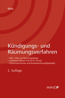 Abbildung von Mini | Kündigungs- und Räumungsverfahren | 2. Auflage | 2018 | beck-shop.de