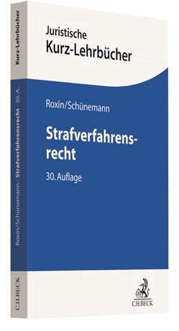 Abbildung von Roxin / Schünemann | Strafverfahrensrecht | 30. Auflage | 2022 | beck-shop.de