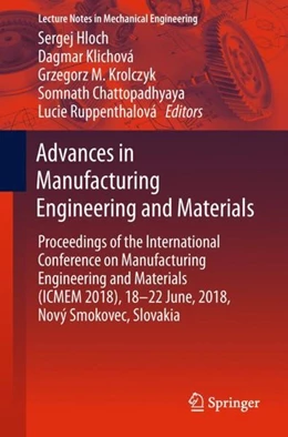 Abbildung von Hloch / Klichová | Advances in Manufacturing Engineering and Materials | 1. Auflage | 2018 | beck-shop.de