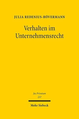 Abbildung von Redenius-Hövermann | Verhalten im Unternehmensrecht | 1. Auflage | 2019 | 237 | beck-shop.de