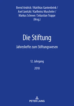 Abbildung von Muscheler / Gantenbrink | Die Stiftung | 1. Auflage | 2019 | 12 | beck-shop.de