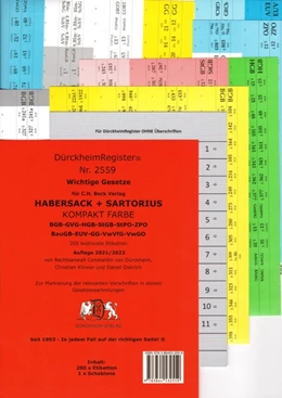 Abbildung von Dürckheim | Dürckheim-Register HABERSACK- SARTORIUS - KOMPAKT | 1. Auflage | 2021 | beck-shop.de