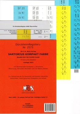 Abbildung von Dürckheim | SARTORIUS KOMPAKT Dürckheim-Griffregister (Nr. 2573) | 1. Auflage | 2021 | beck-shop.de