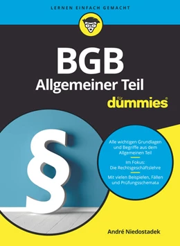 Abbildung von Niedostadek | BGB Allgemeiner Teil für Dummies | 1. Auflage | 2019 | beck-shop.de