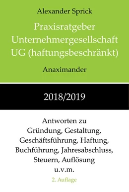 Abbildung von SPRICK, A: PRAXISRATGEBER UNTERNEHMERGESELLSCHAFT 2018/2019 | 1. Auflage | | beck-shop.de