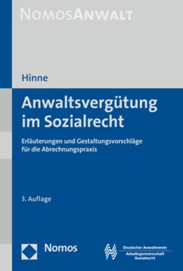 Abbildung von Hinne | Anwaltsvergütung im Sozialrecht | 3. Auflage | 2021 | beck-shop.de