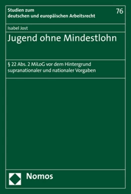 Abbildung von Jost | Jugend ohne Mindestlohn | 1. Auflage | 2019 | 76 | beck-shop.de