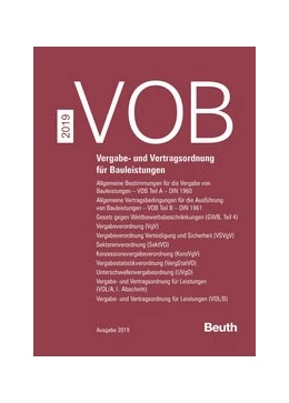 Abbildung von VOB Zusatzband 2019 | 1. Auflage | 2019 | beck-shop.de