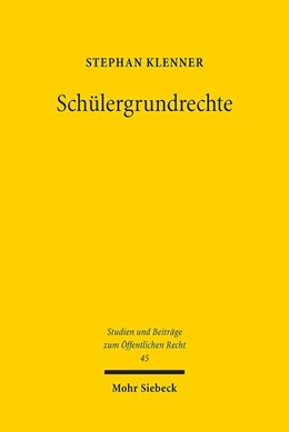 Abbildung von Klenner | Schülergrundrechte | 1. Auflage | 2019 | beck-shop.de