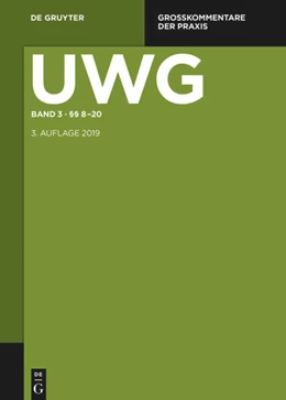 Abbildung von Peifer (Hrsg.) | UWG, Band 3: §§ 8-20; Register | 3. Auflage | 2021 | beck-shop.de