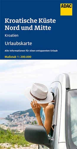 Abbildung von ADAC Urlaubskarte HR Kroatische Küste, Nord und Mitte 1:200 000 | 1. Auflage | 2020 | beck-shop.de