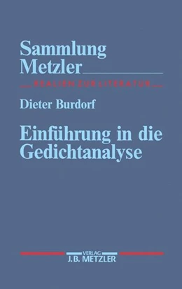 Abbildung von Burdorf | Einführung in die Gedichtanalyse | 1. Auflage | 2017 | beck-shop.de