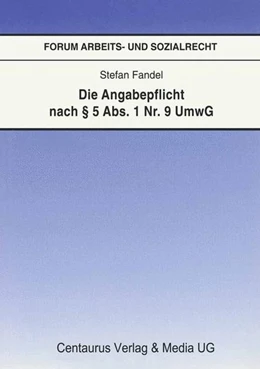 Abbildung von Fandel | Die Angabepflicht nach § 5 Abs. 1 Nr. 9 UmwG | 1. Auflage | 2017 | beck-shop.de