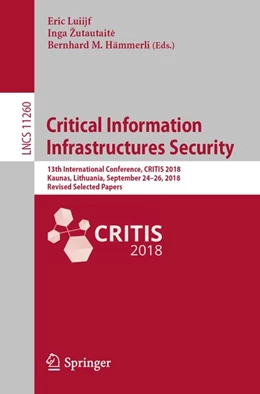 Abbildung von Luiijf / Zutautaite | Critical Information Infrastructures Security | 1. Auflage | 2019 | beck-shop.de