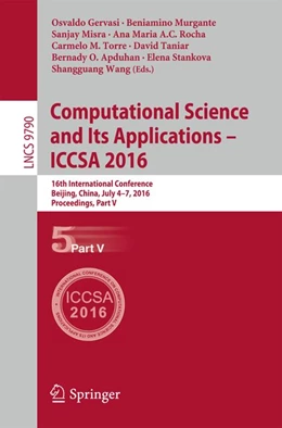 Abbildung von Gervasi / Murgante | Computational Science and Its Applications - ICCSA 2016 | 1. Auflage | 2016 | beck-shop.de