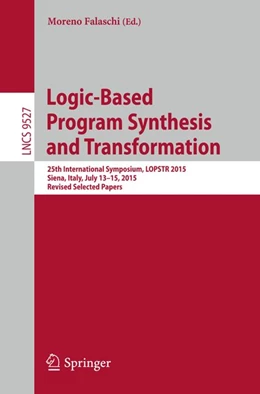 Abbildung von Falaschi | Logic-Based Program Synthesis and Transformation | 1. Auflage | 2015 | beck-shop.de