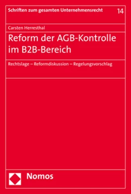 Abbildung von Herresthal | Reform der AGB-Kontrolle im B2B-Bereich | 1. Auflage | 2020 | 14 | beck-shop.de