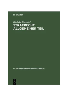 Abbildung von Kienapfel | Strafrecht Allgemeiner Teil | 1. Auflage | 1975 | beck-shop.de