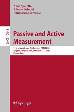 Abbildung von Sperotto / Dainotti | Passive and Active Measurement | 1. Auflage | 2020 | beck-shop.de