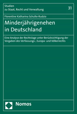 Abbildung von Schulte-Rudzio | Minderjährigenehen in Deutschland | 1. Auflage | 2020 | 31 | beck-shop.de