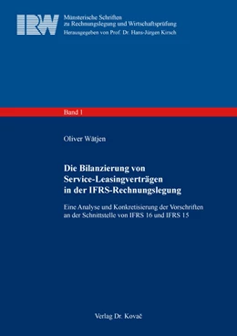 Abbildung von Wätjen | Die Bilanzierung von Service-Leasingverträgen in der IFRS-Rechnungslegung | 1. Auflage | 2020 | 1 | beck-shop.de
