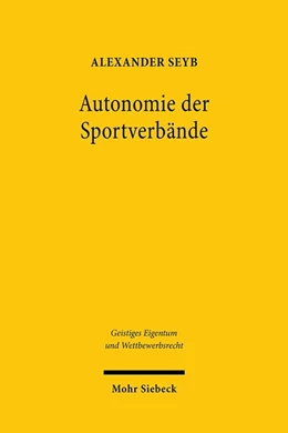 Abbildung von Seyb | Autonomie der Sportverbände | 1. Auflage | 2020 | beck-shop.de