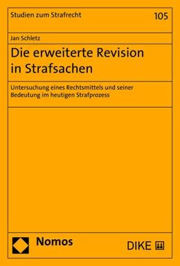 Abbildung von Schletz | Die erweiterte Revision in Strafsachen | 1. Auflage | 2020 | 105 | beck-shop.de