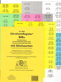 Abbildung von Glaubitz / Dürckheim | BiBu: Bilanzbuchhaltung - Wichtige Gesetze MIT Stichworte für deine AO-AktG-BGB-EStG-EStR-GmbHG-HGB- KStG- Dürckheim-Register (Nr. 2825) | 8. Auflage | 2022 | beck-shop.de