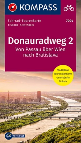 Abbildung von KOMPASS-Karten GmbH | KOMPASS Fahrrad-Tourenkarte Donauradweg 2, von Passau über Wien nach Bratislava 1:50.000 | 1. Auflage | 2020 | beck-shop.de