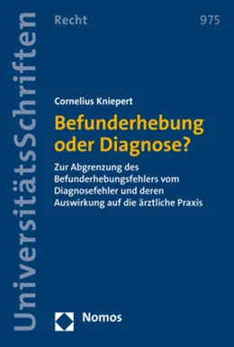 Abbildung von Kniepert | Befunderhebung oder Diagnose? | 1. Auflage | 2020 | 975 | beck-shop.de