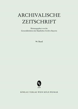 Abbildung von Archivalische Zeitschrift 94 (2015) | 1. Auflage | 2016 | beck-shop.de