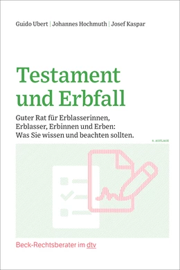 Abbildung von Ubert / Hochmuth | Testament und Erbfall | 8. Auflage | 2022 | beck-shop.de