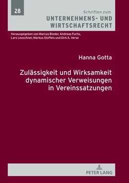Abbildung von Gotta | Zulässigkeit und Wirksamkeit dynamischer Verweisungen in Vereinssatzungen | 1. Auflage | 2020 | beck-shop.de